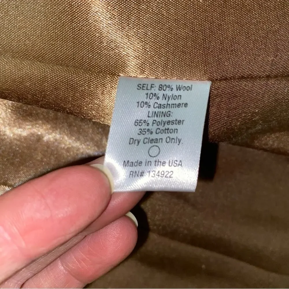 Emerson Fry $328 JUDE Jacket Camel Wool Cashmere sz 00 NWOT